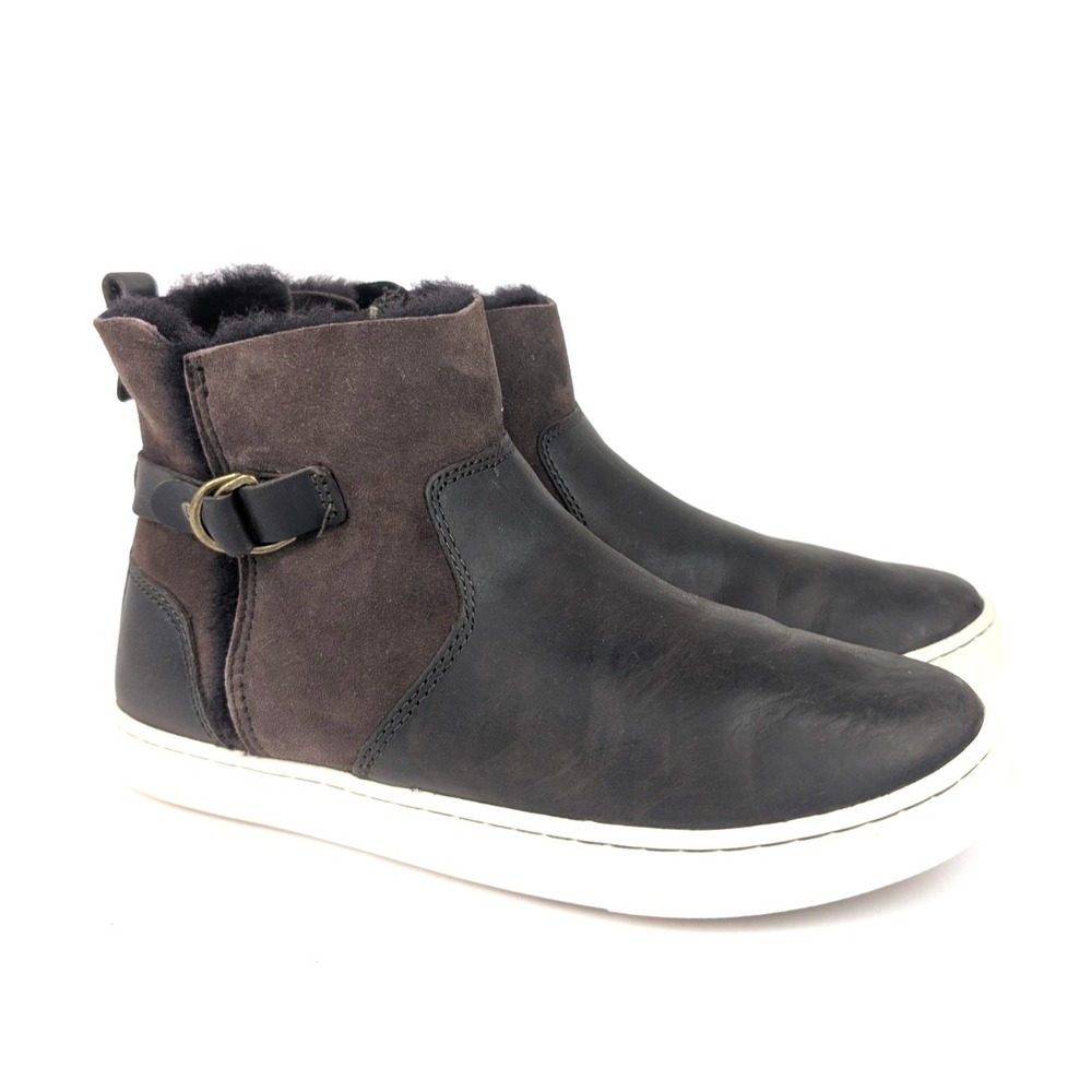 OluKai Black and Brown Winter Boots